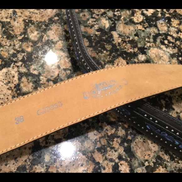 Justin Belt size 38 rhinestones embroidery studs - Picture 5 of 7